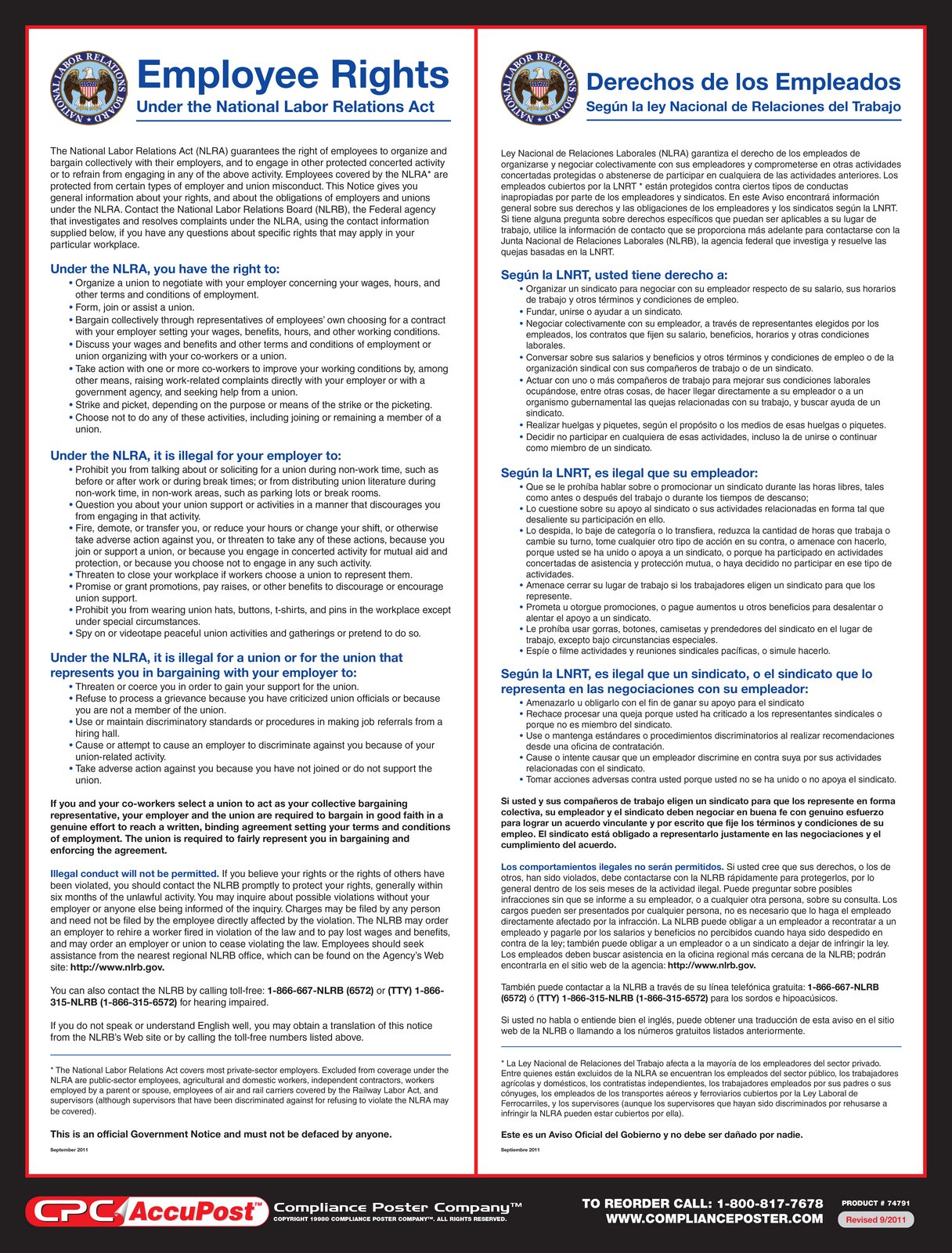 National Labor Relations Act (NLRA) Posters