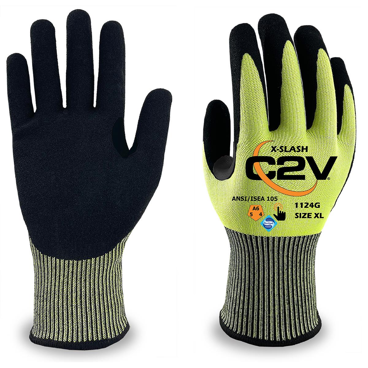 Safety Products Inc - X-SLASH 1124G, Sandy Foam Nitrile Palm Coating ...