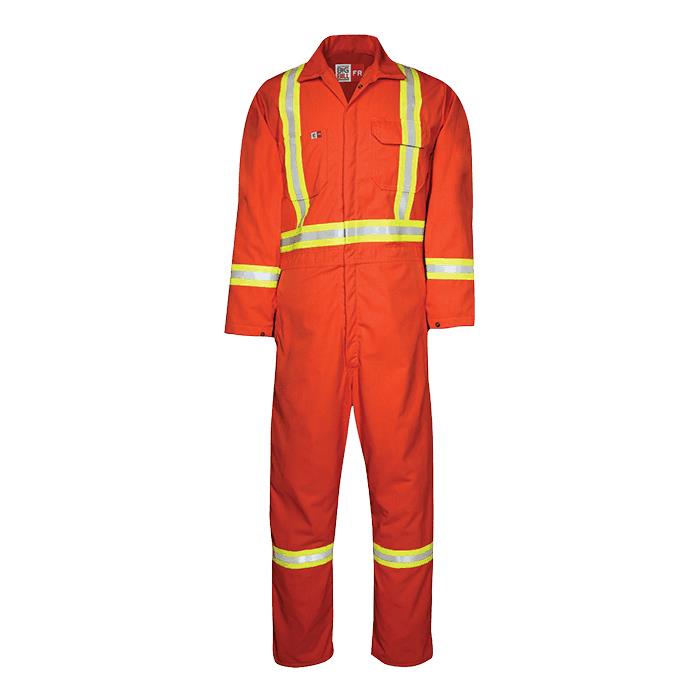 Coverall With Reflective Material, Flame Resistant, Arc Rated