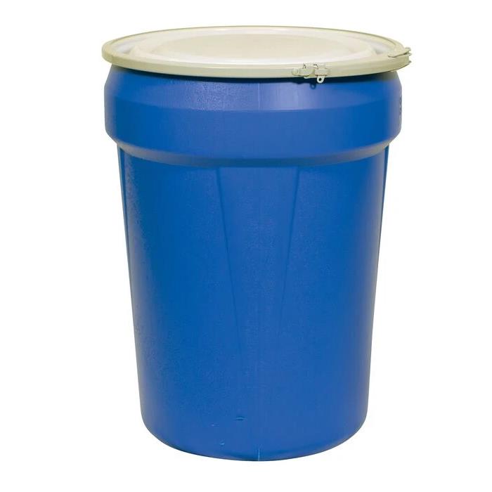 Lab Pack / Open Head Plastic Barrel Drum, 30 Gallon Capacity