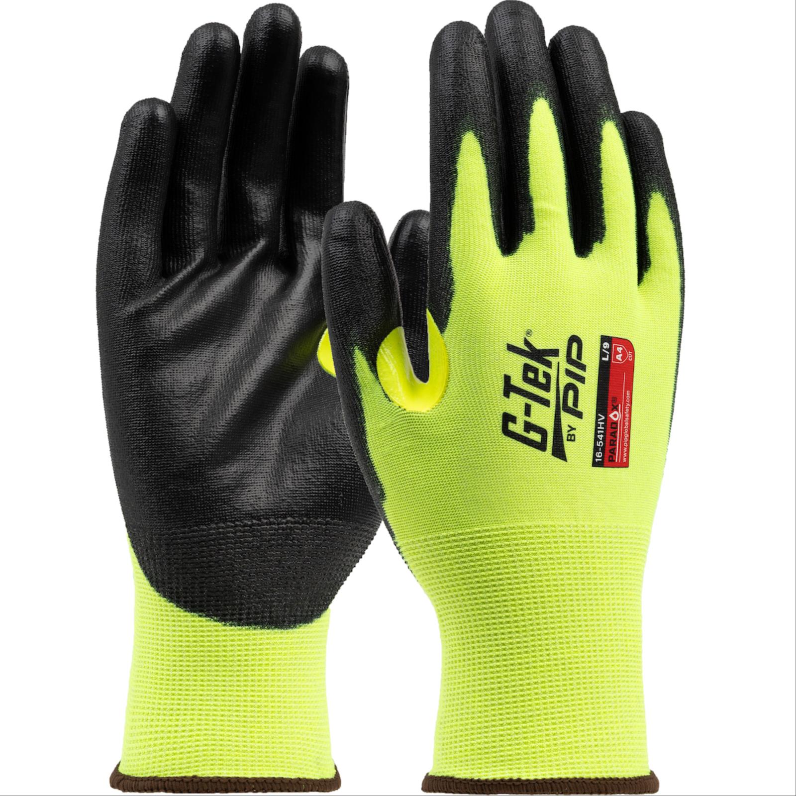 G-Tek® Paradox™ Hi-Viz PU Coated Gloves, Cut Level A4