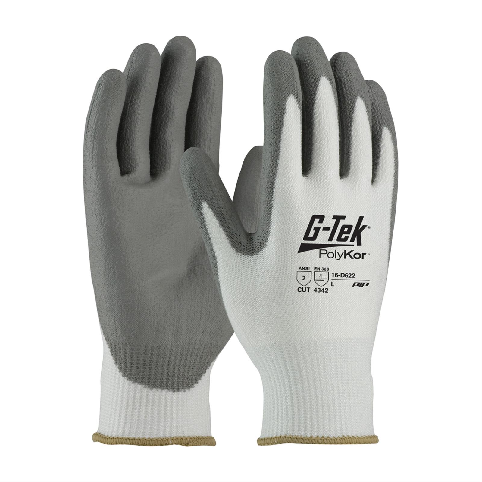 G-Tek® Polykor® Grey Polyurethane Coated, Cut Level A2