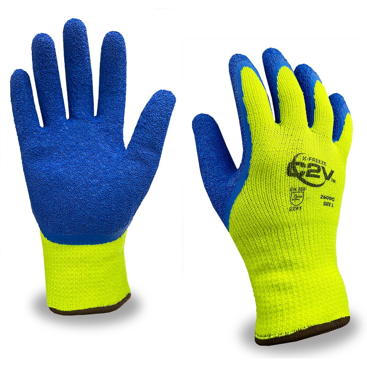 X-FREEZE 2600G 10-Gauge Natural Rubber Latex Gloves