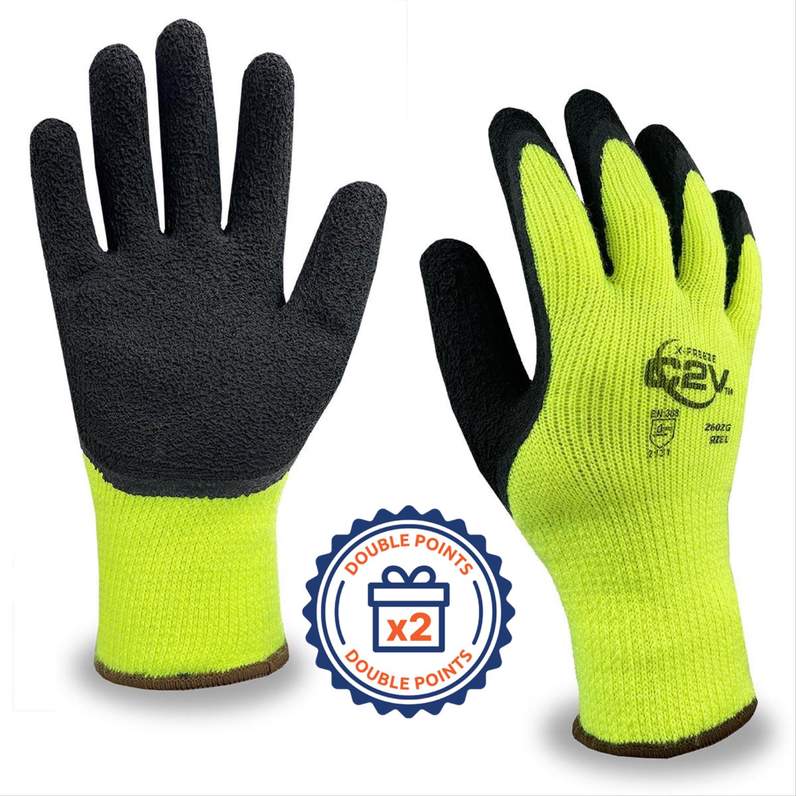 X-FREEZE 2602G, 7 Gauge, Black Foam Latex Coated, Cut Level A2