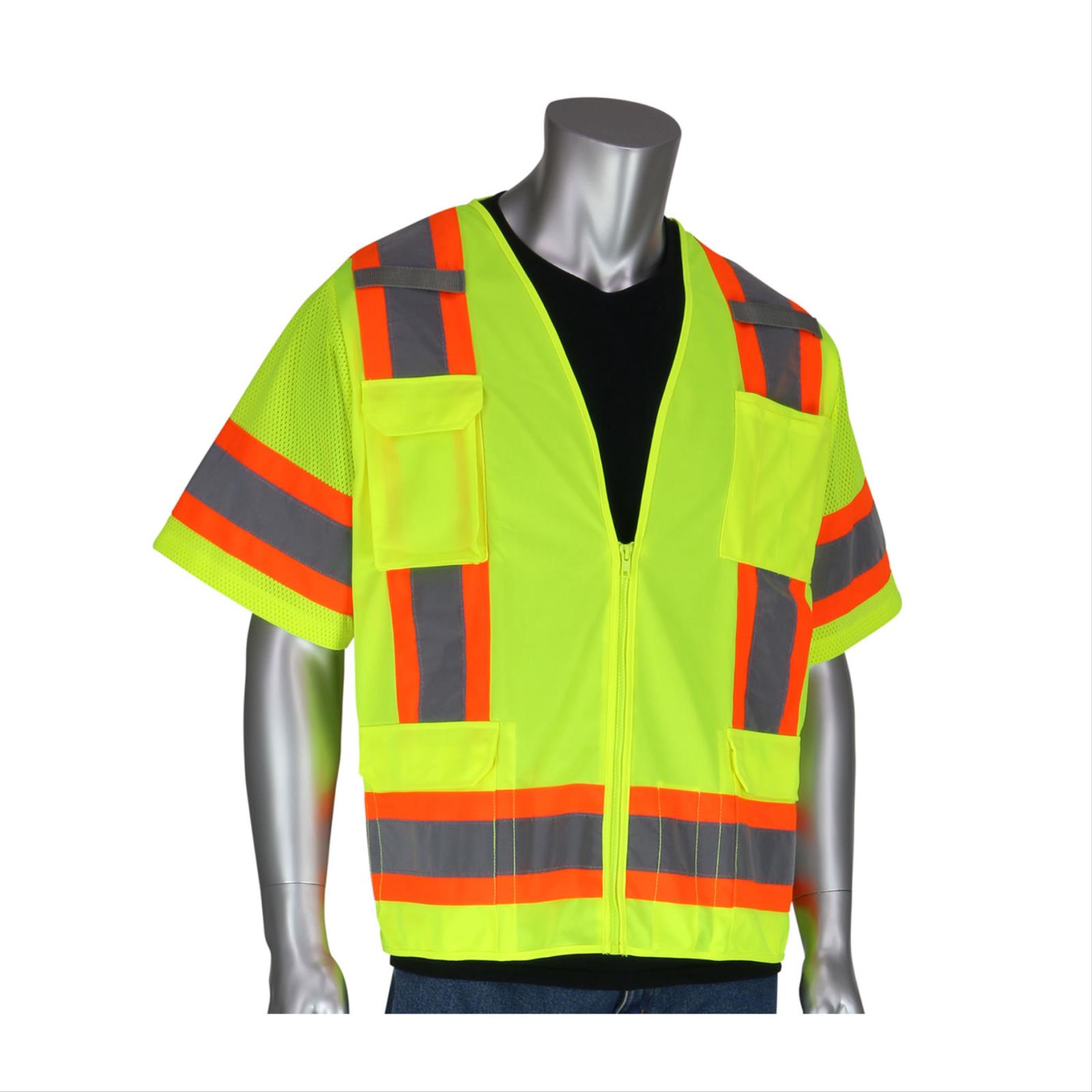 Safety Products Inc TwoTone Surveyor's Eleven Pocket Vest, Class 3