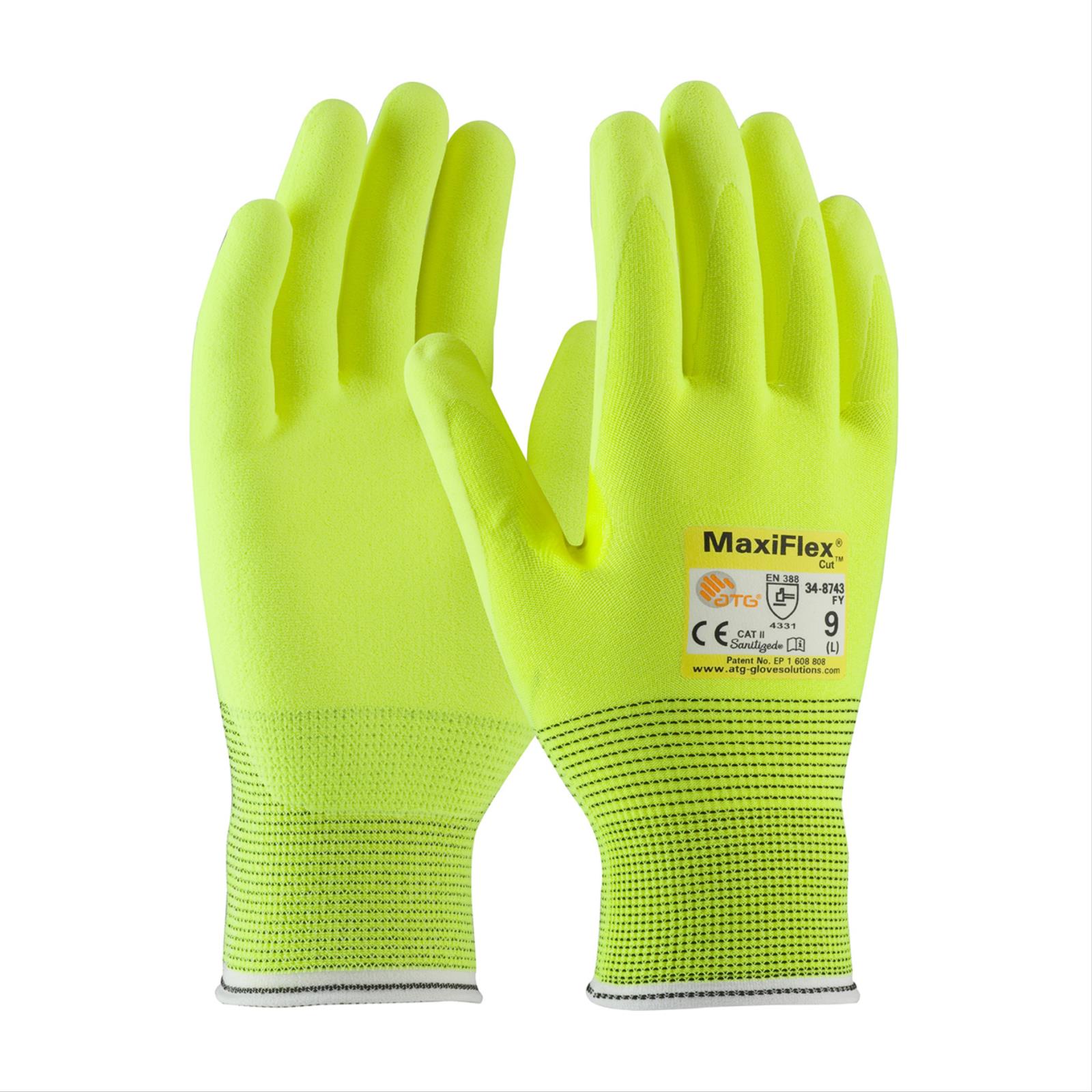 Safety Products Inc MaxiFlex® Cut™ HiVis Nitrile Coated, Cut Level A2