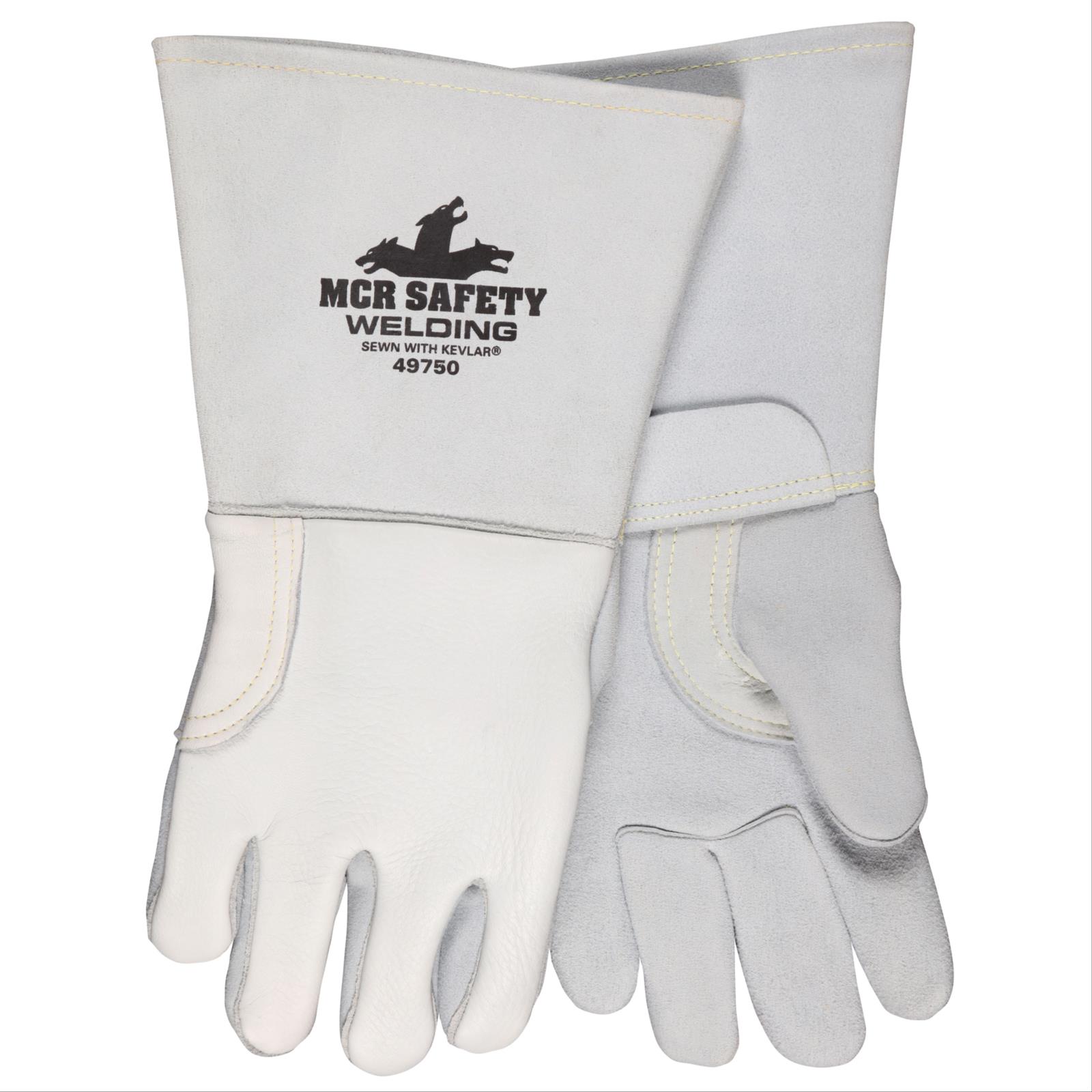 Safety Products Inc Pearl Gray Grain Elkskin Welding Glove, Cotton
