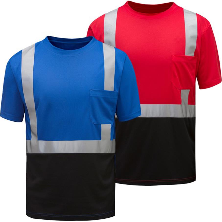 Short Sleeve Shirt with Reflective Tape