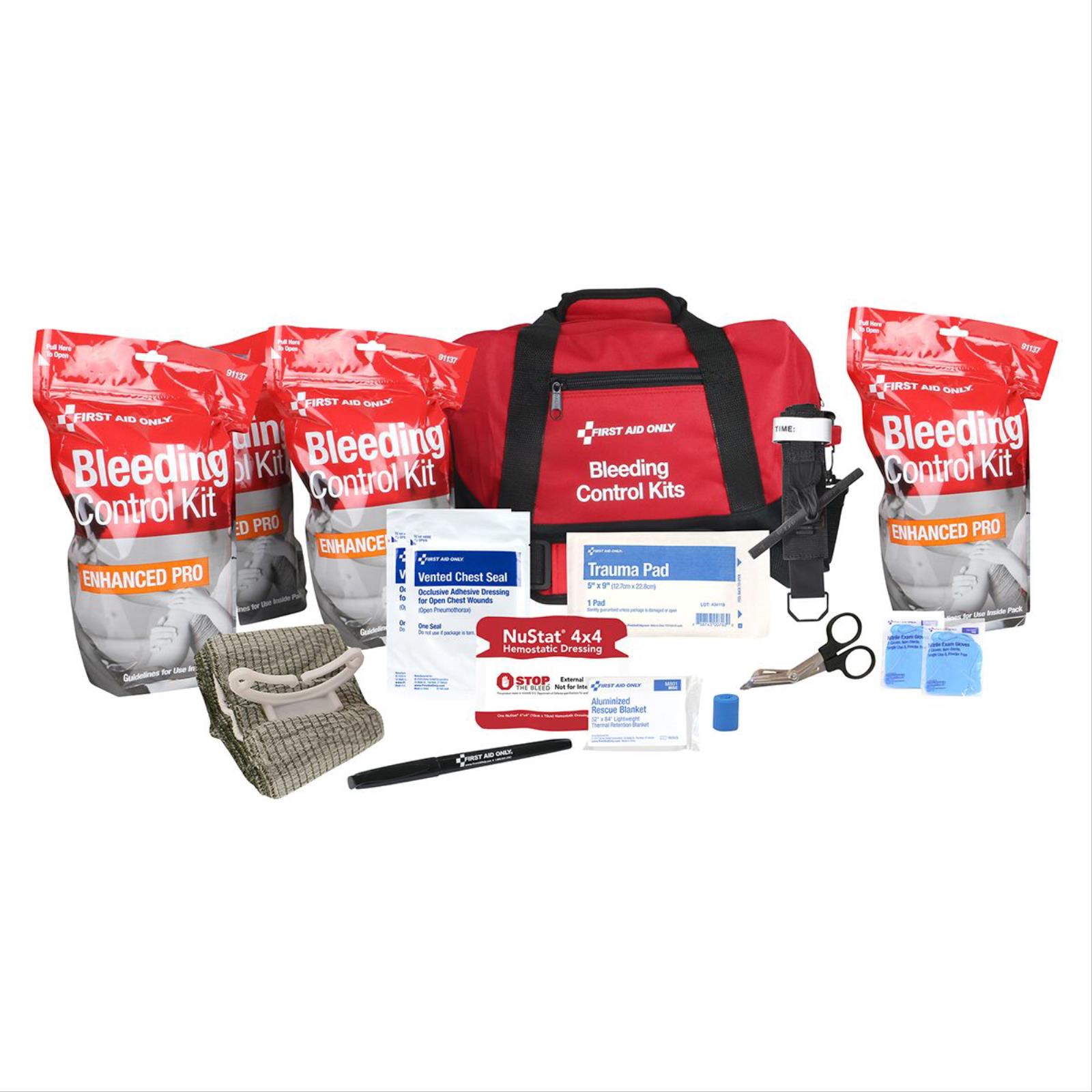 First Aid Only® Bleeding Control Multiple Victim Throw Bag