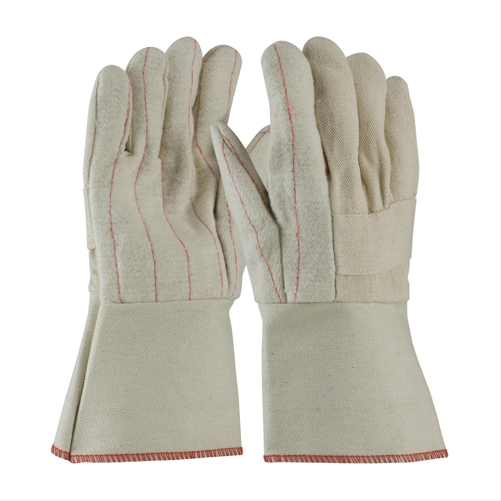 Premium Grade Hot Mill Glove, Burlap, Gauntlet Cuff, 32 oz