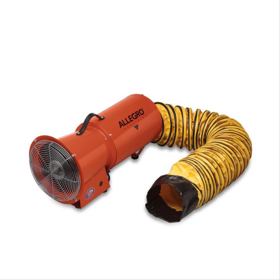 8" Axial AC Metal Blower w/ Canister & Ducting