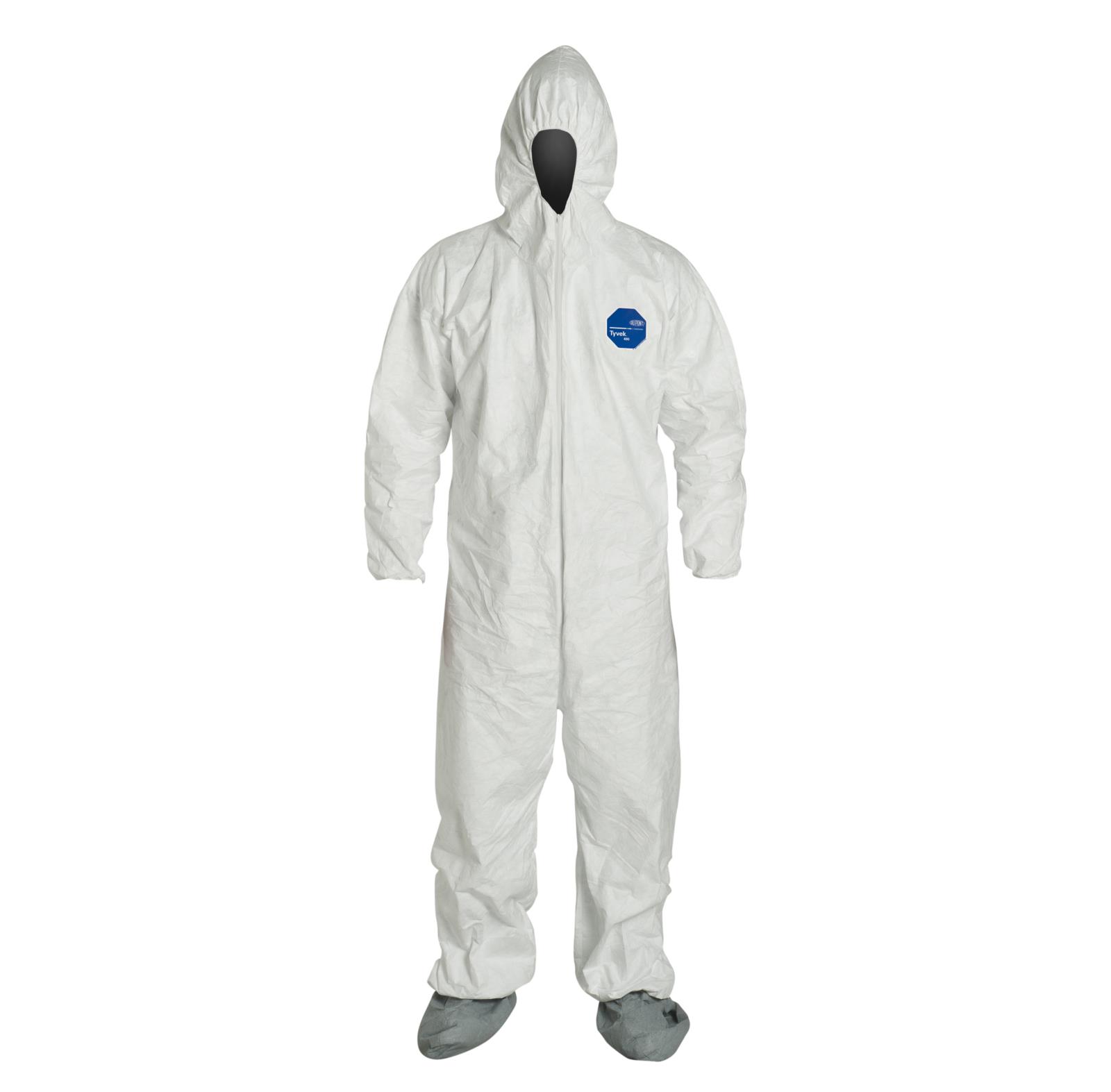 Tyvek® 400 Coveralls, Zipper Front, Hood, Boots & Elastic Wrists