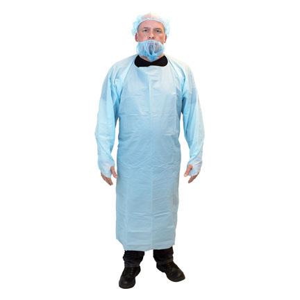 Polyethylene Blue Cast Coat Apron