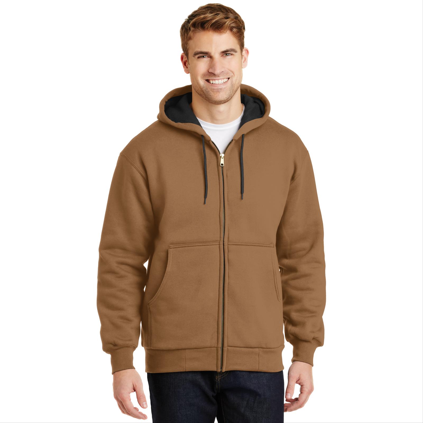 CornerStone® Heavyweight Full-Zip Hooded Sweatshirt with Thermal Lining