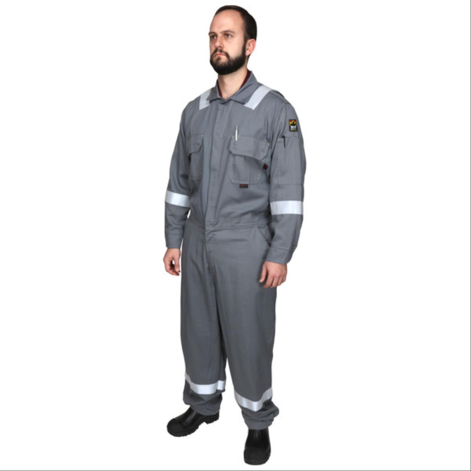 FR Deluxe Coverall, Gray, Reflective