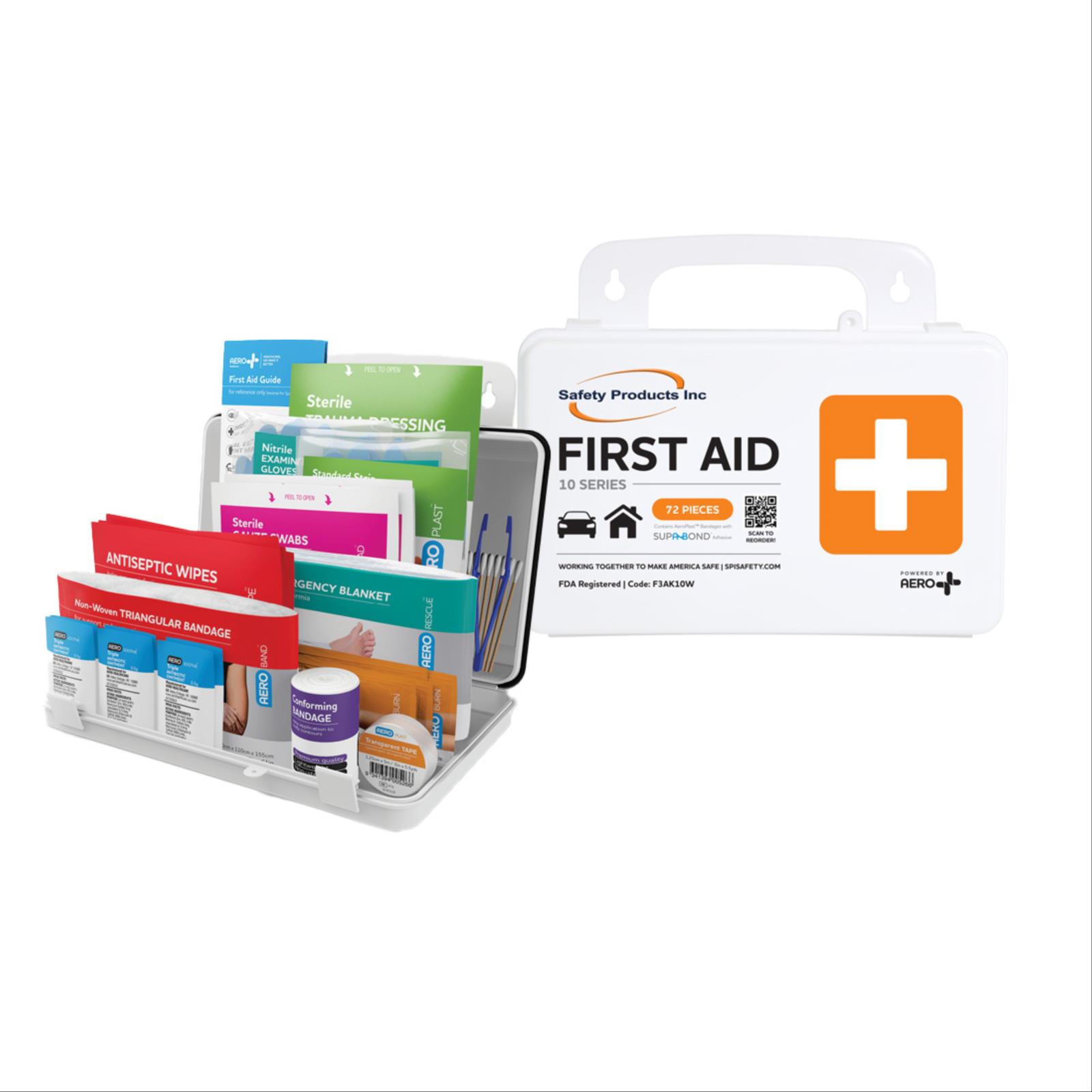 10 Person First Aid Kit, Weatherproof Case
