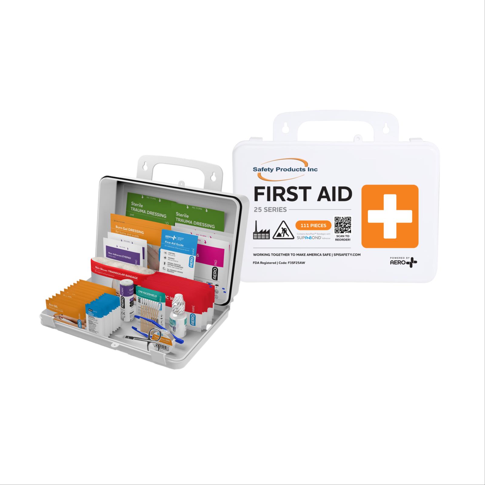 25 Person ANSI A First Aid Kit, Weatherproof Case