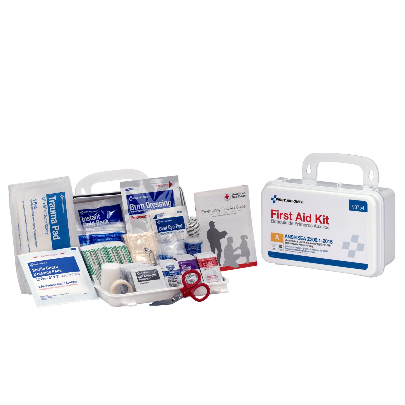 First Aid Only® ANSI A, 10 Person Bulk Plastic First Aid Kit