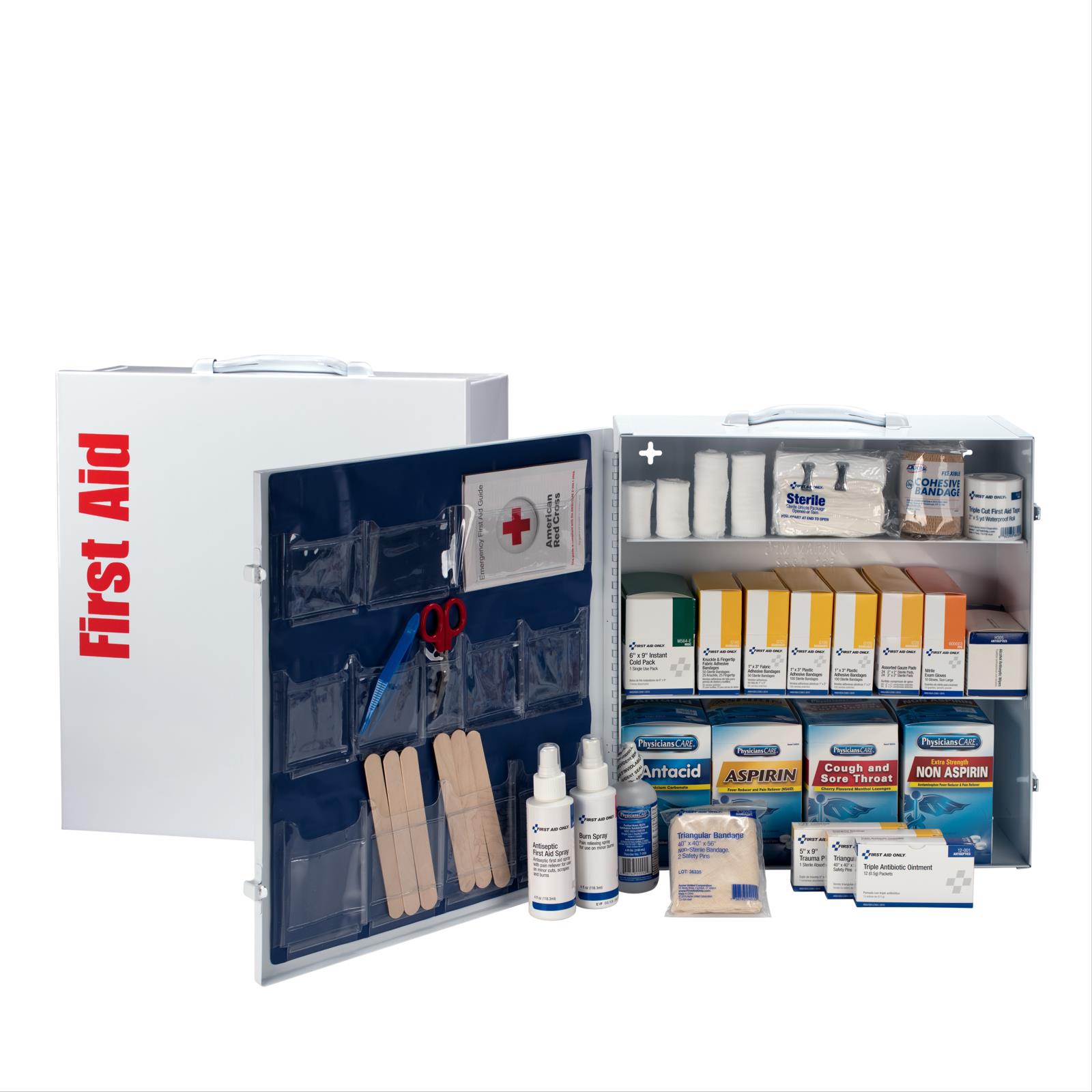 First Aid Only® 3-Shelf Industrial Station with Pocket Liner