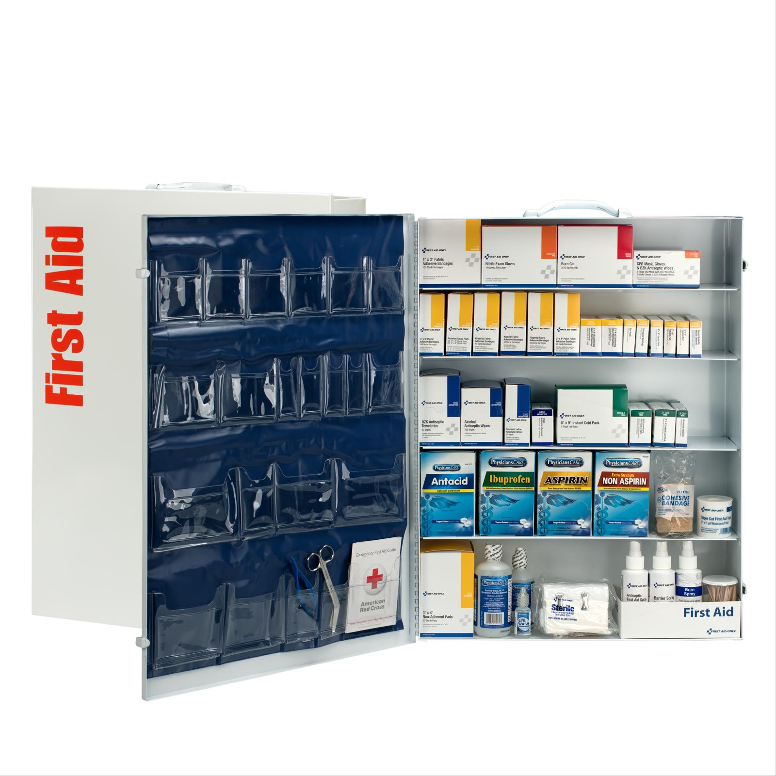 First Aid Only® 5-Shelf Industrial Station with Pocket Liner