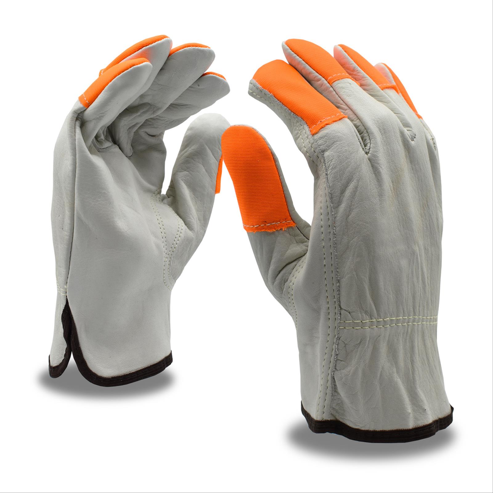 High-Visibility Cowhide Drivers Gloves