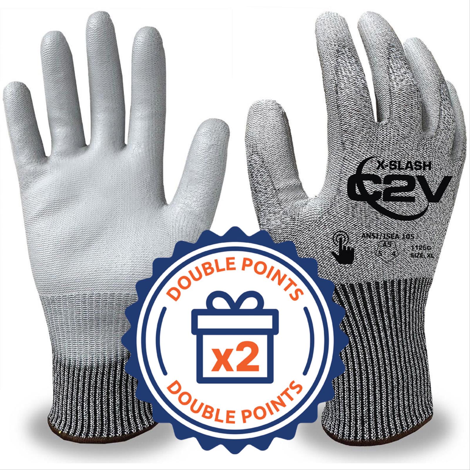 X-SLASH, Gray Polyurethane Palm Coating,13 Gauge, Cut Level A5
