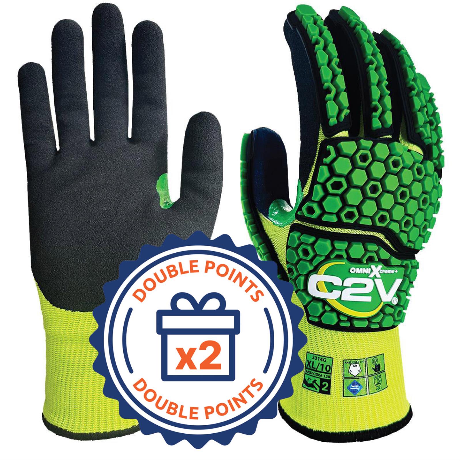 OMNI-Xtreme+ 3314G, Black Sandy Foam Nitrile Palm Coated, 18 Gauge, Cut Level A9