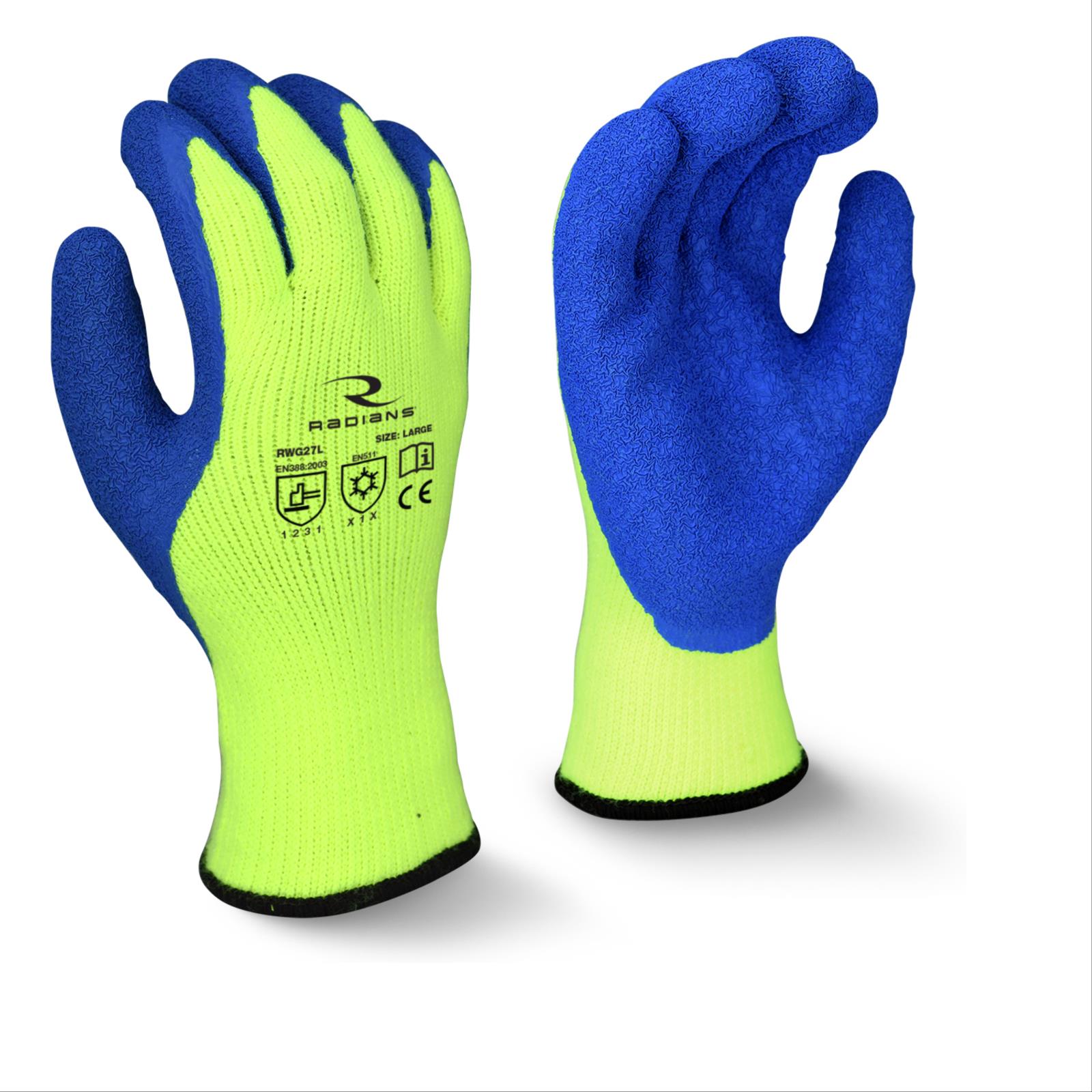 7 Gauge, Dipped Winter Gripper Glove, Cut Level A3