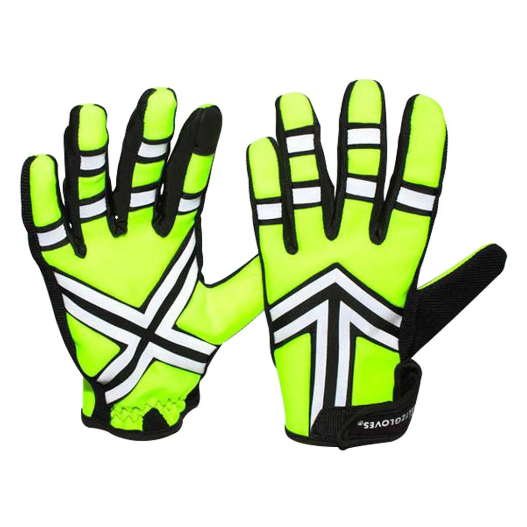 Haltz Gloves Daytime and Nighttime Traffic Gloves, Full Finger