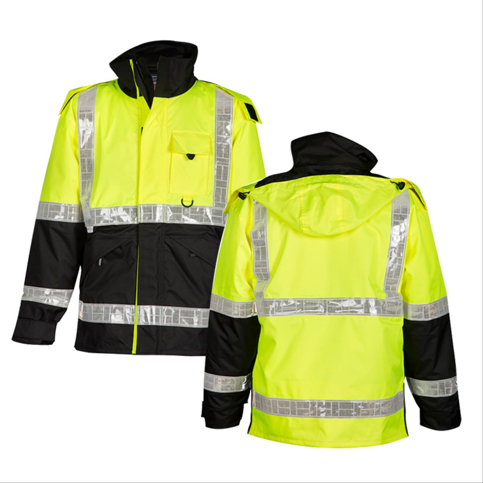 Safety Products Inc - 360 Pro Series Black Bottom Parka, Class 3 Type R