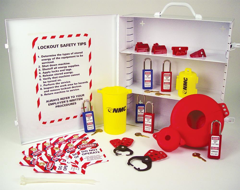 Lockout Tagout Cabinet Station, with Supplies