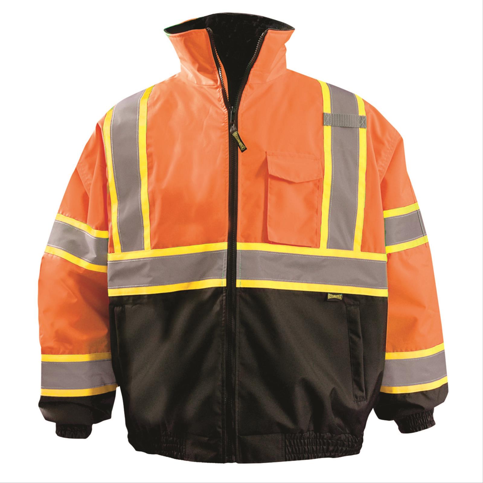 Safety Products Inc - 2-N-1 Black Bottom, X Back Bomber Jacket, Class 3 ...