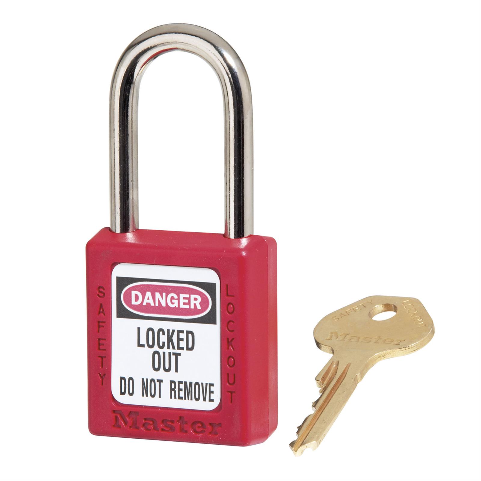 Aluminum Zenex™ Thermoplastic Lockouts, 410 series, 1.5" Wide Body and 1.5" or 3" Long Shackle