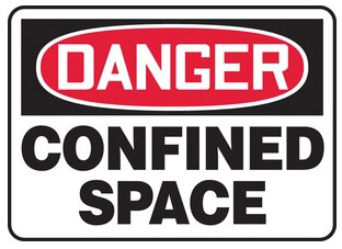 Danger Confined Space signs