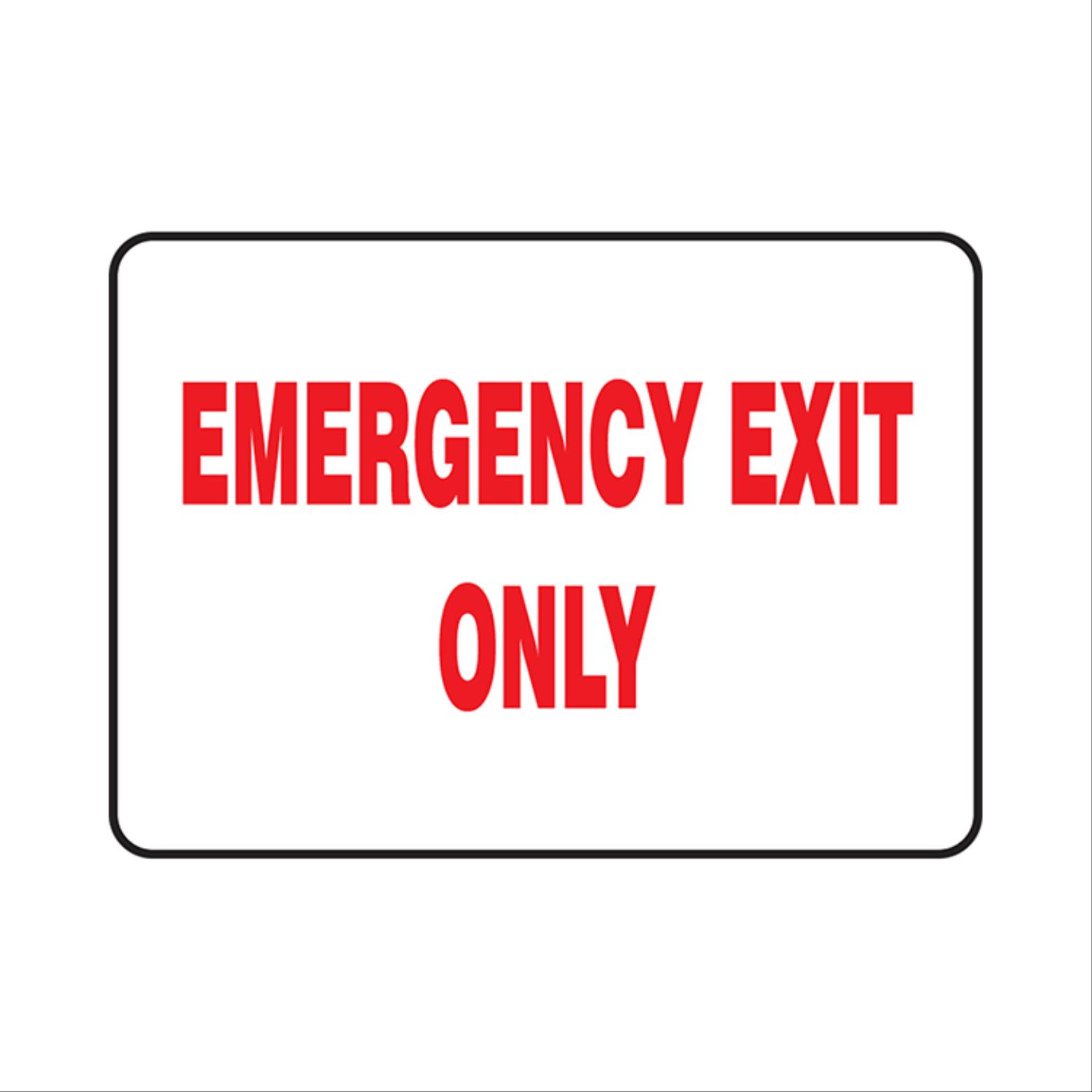 Emergency Exit Only Safety Sign