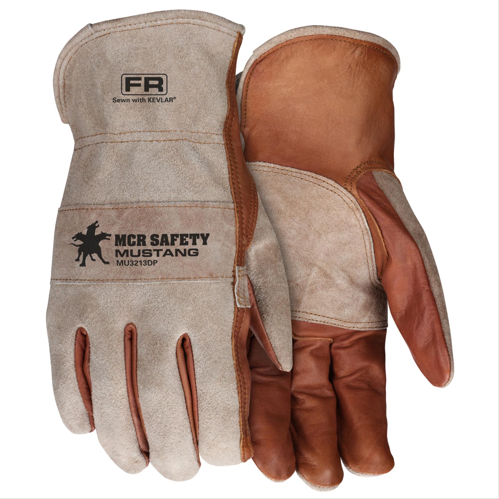 Mustang Utility Drivers Glove, Grain Cow Double Palm