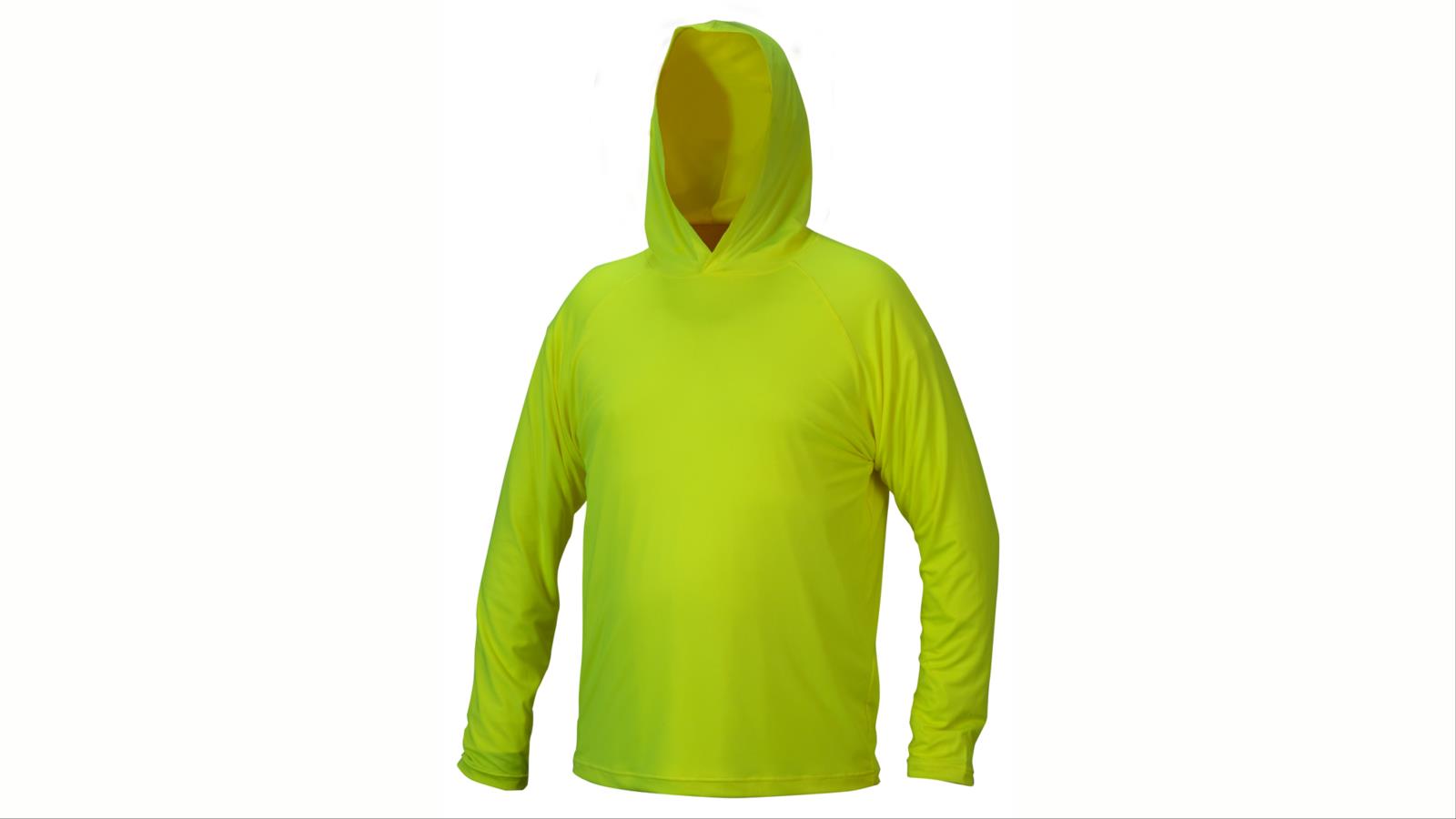 Polyester and Spandex Long Sleeve Pullover with Hoodie