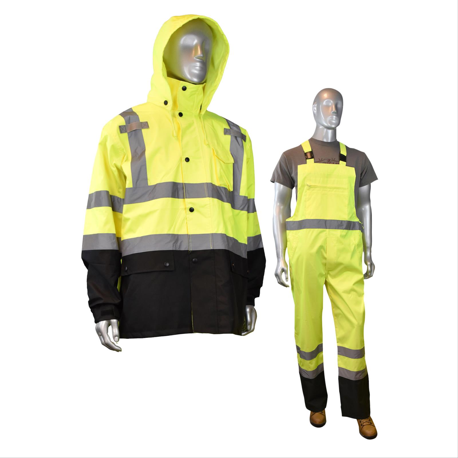 Radwear™ Rain Jacket or Bib Pants with Black Bottom, Class 3/Class E Type R