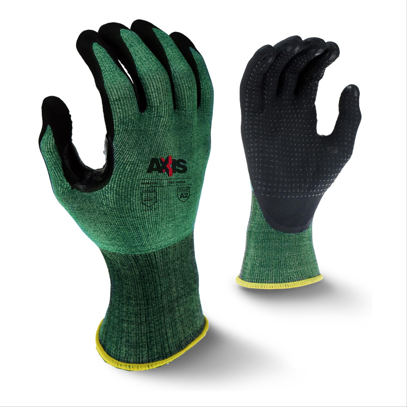 Axis™ Foam Nitrile Coated, Dotted Palm, Cut Level A2