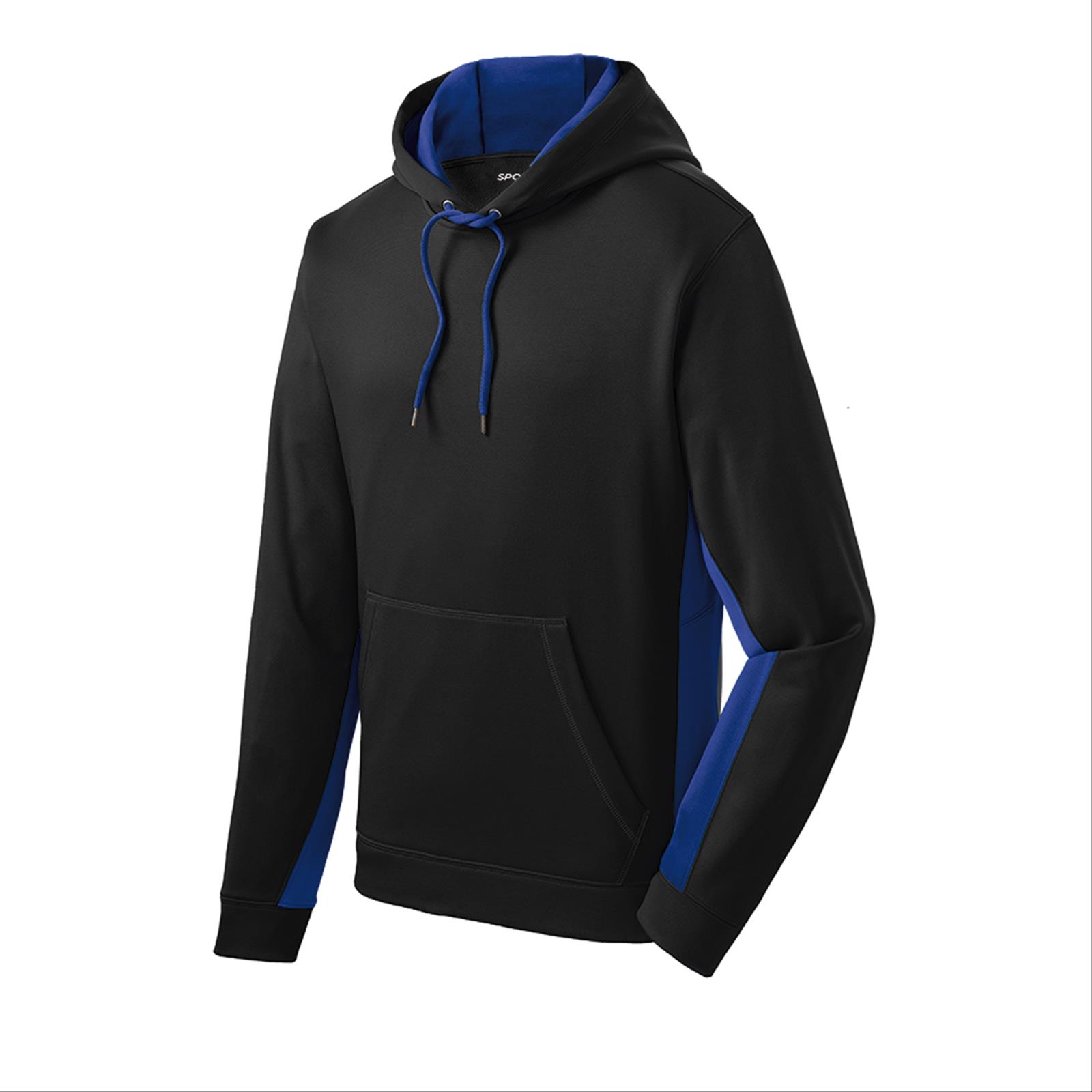 Safety Products Inc SportTek® SportWick® Fleece Colorblock Hooded