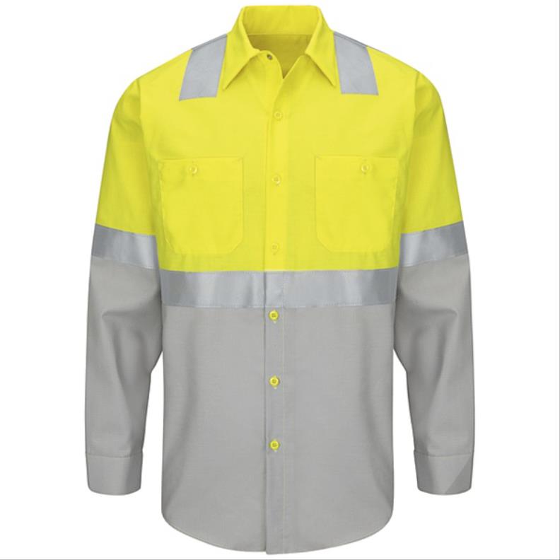 Red Kap Hi-Viz, Long Sleeve, Ripstop Work Shirt, Class 2 Type R