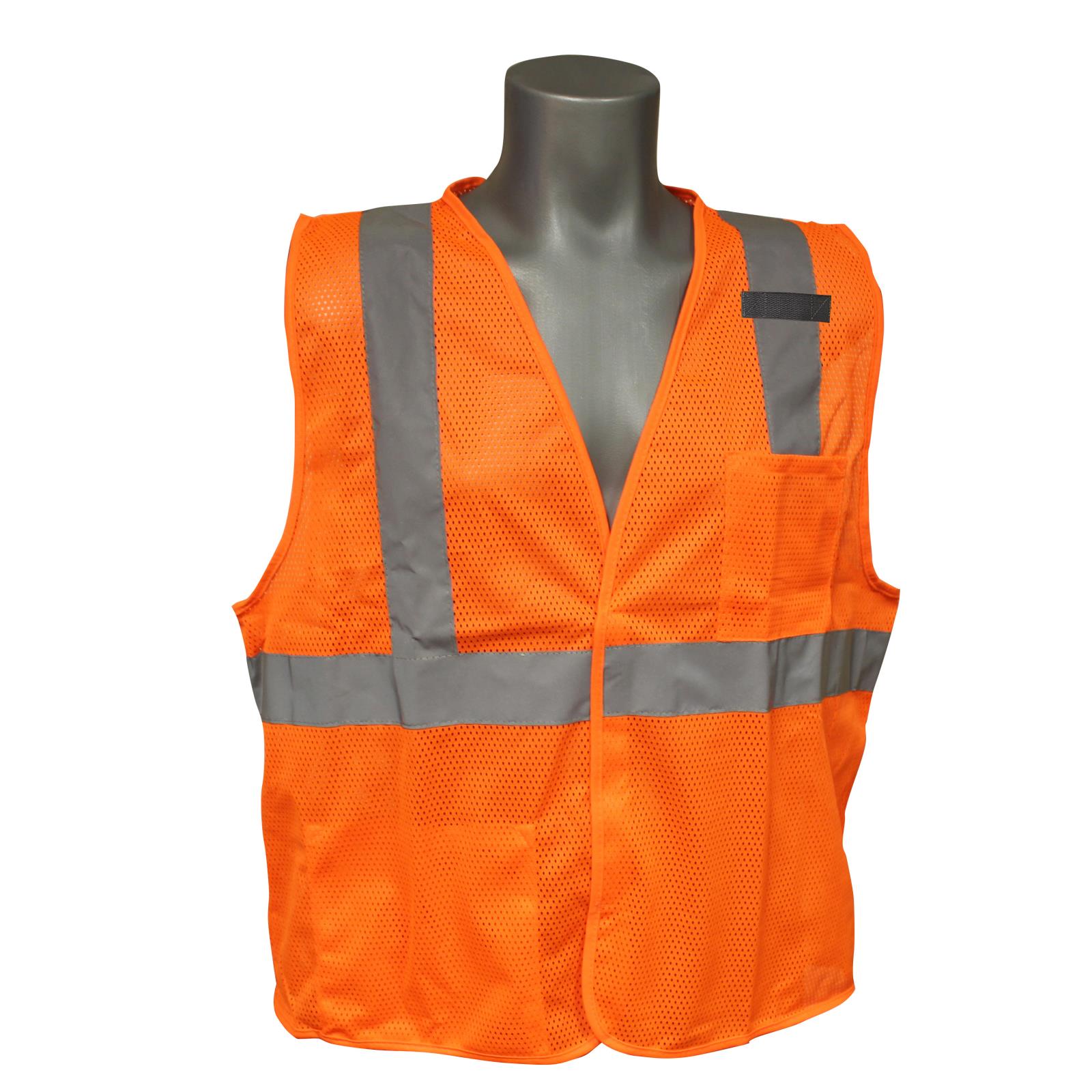Safety Products Inc Economy Vest, Hook and Loop, Class 2 Type R