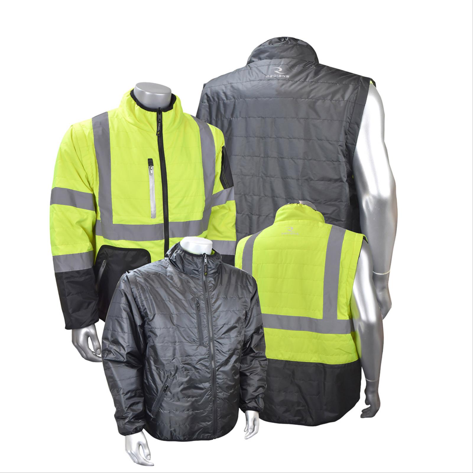 Radwear™ 4-N-1 Reversible Jacket, Zip-Off Sleeves, Class 3 Type R Jacket and Class 2 Vest