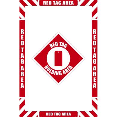 Red Tag Holding Area, Floor Marking Kit